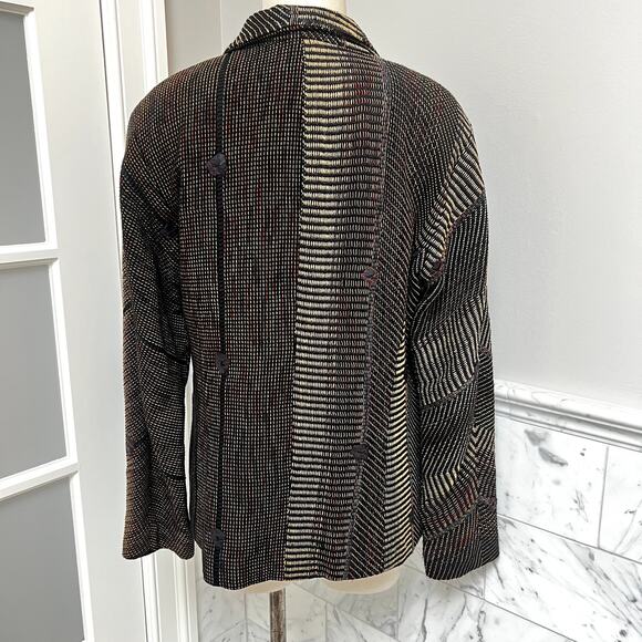 Deborah Cross Vintage Textile Wearable Art Jacket Blazer Small Medium - Picture 7 of 8